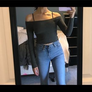 Off the shoulder crop top